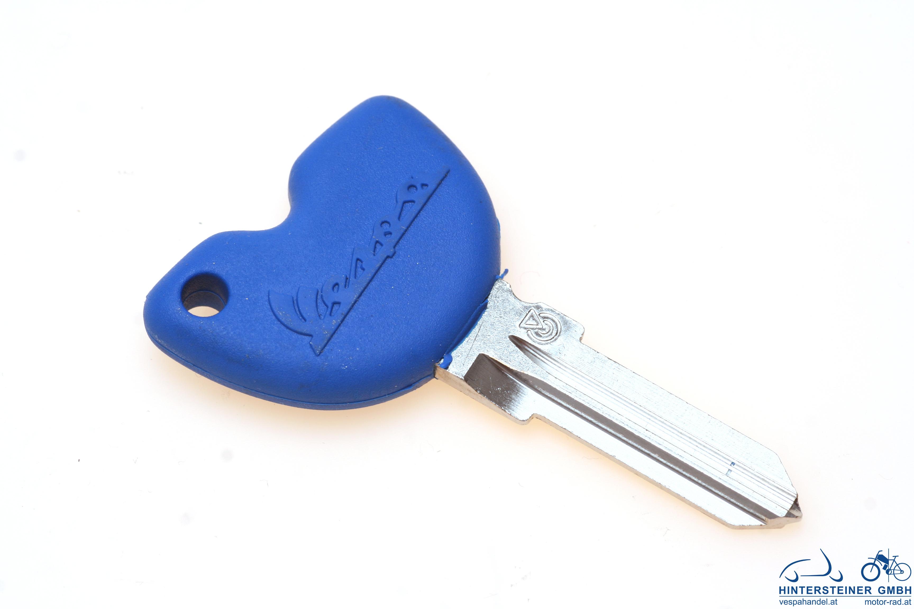 Schlüsselrohling Vespa/Piaggio, hellblau, mit Wegfahrsperre
