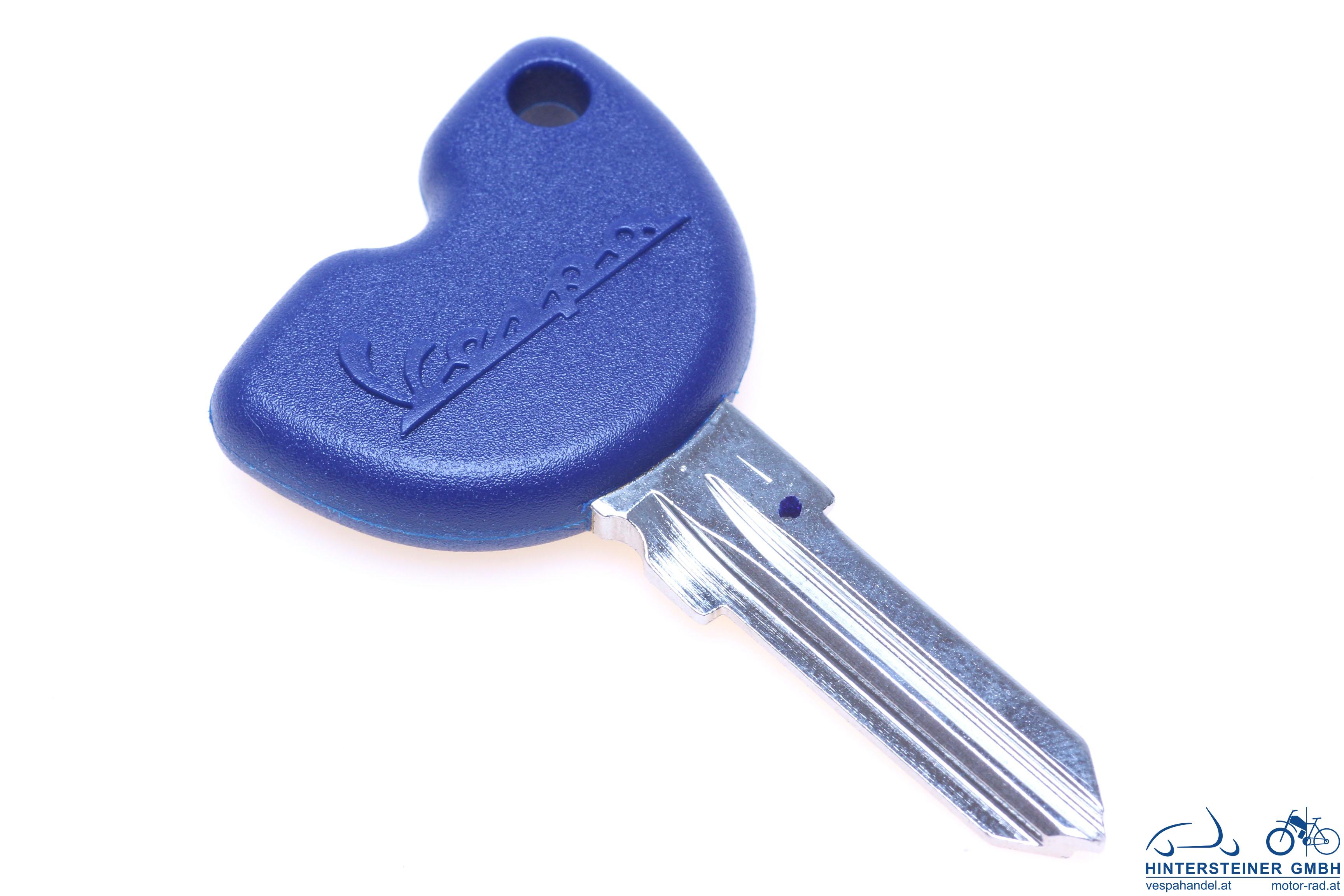 Schlüsselrohling Vespa/Piaggio, dunkelblau, mit Wegfahrsperre