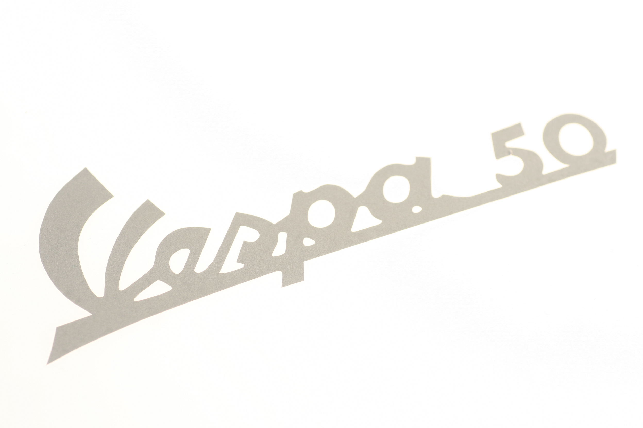 Schriftzug vorne, "Vespa 50", silber, zum Kleben