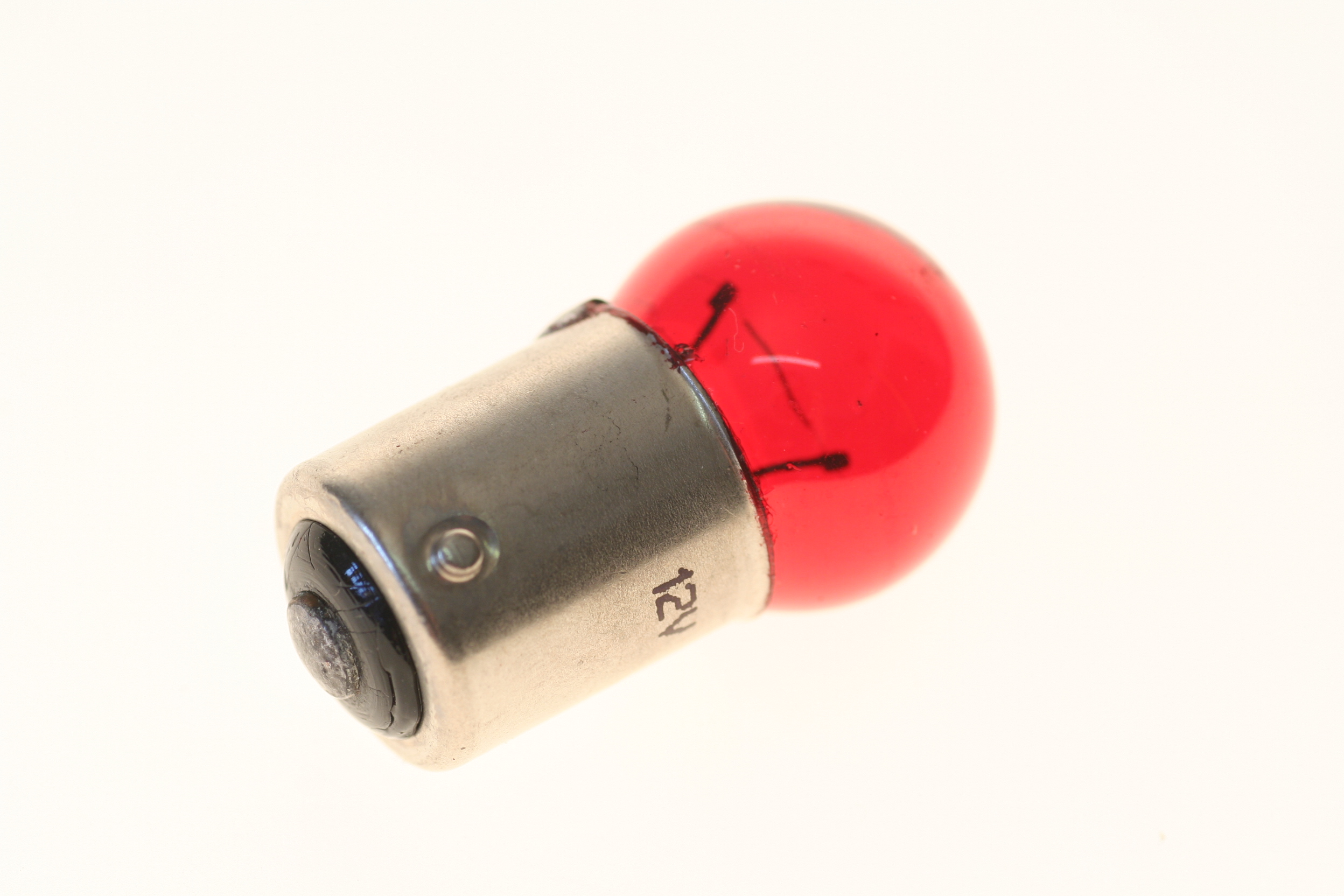 Casa Moto, Glühbirne 12V / 10W , Chrom - Rot passend für Klarglas  Rücklicht - Bremslicht