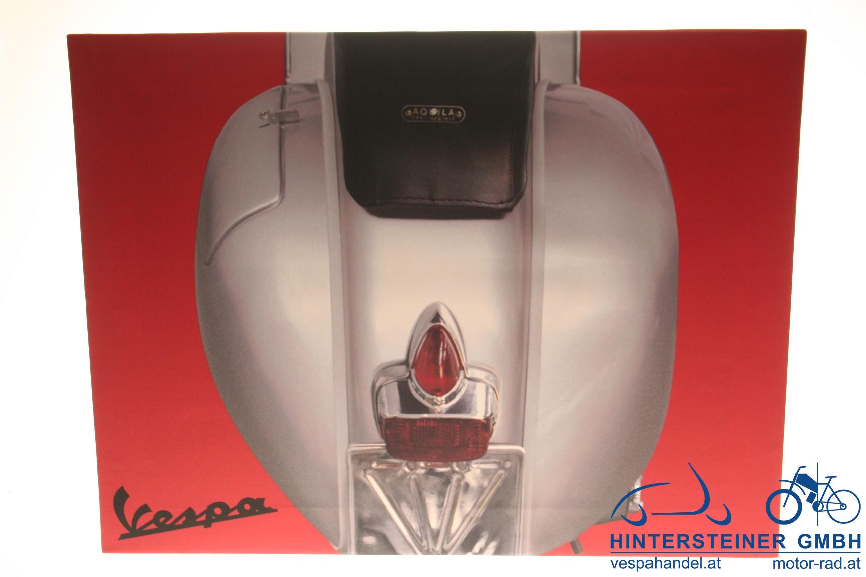 Bild Vespa GS150, rot, Kunstdruck auf Keilrahmen, 59x45cm