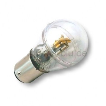 Lampe LED 10-30V, BA15s Sockel, weiß, 8 LED