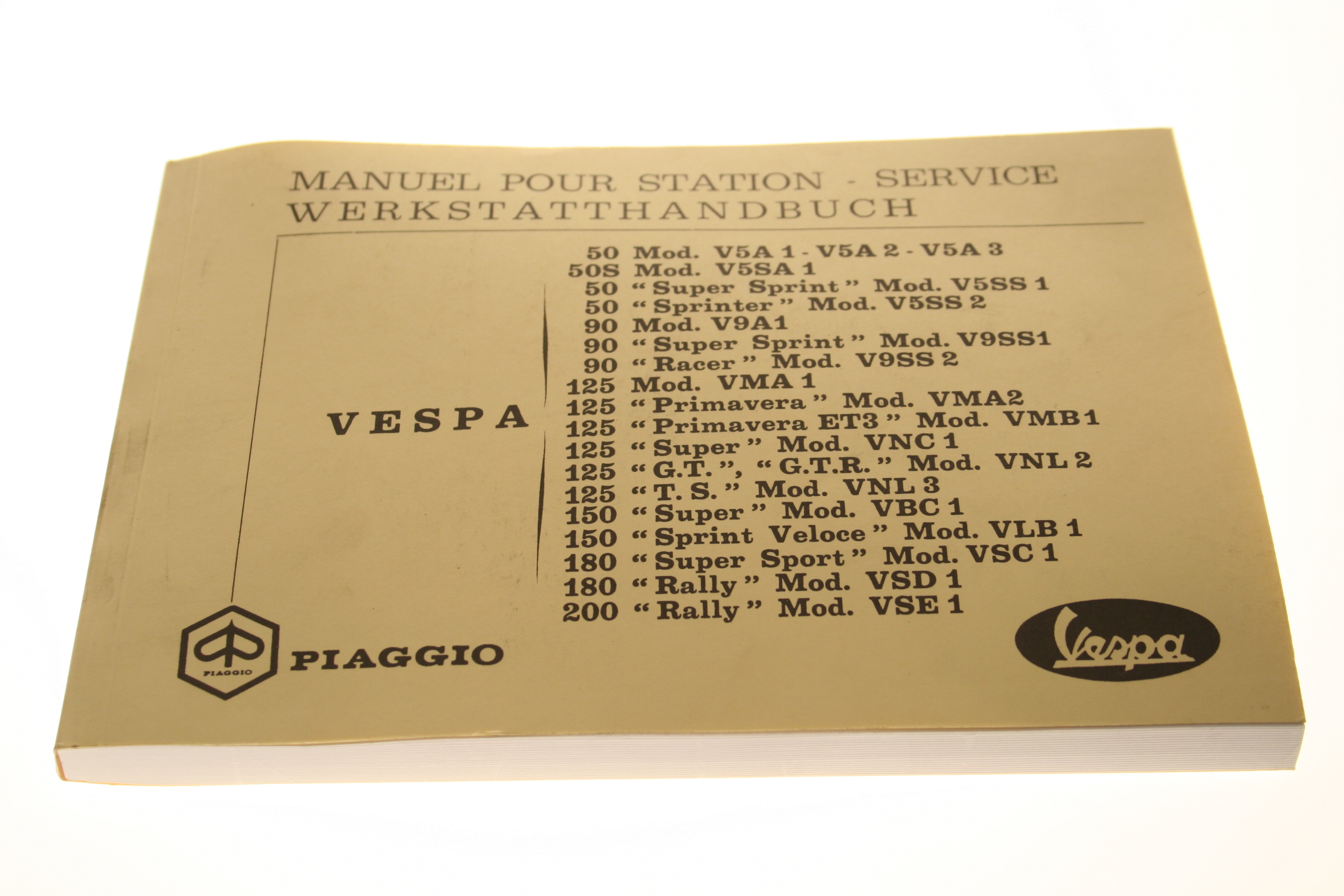 Reparaturanleitung Vespa 50-90, alle Sprint, 180/200 Rally