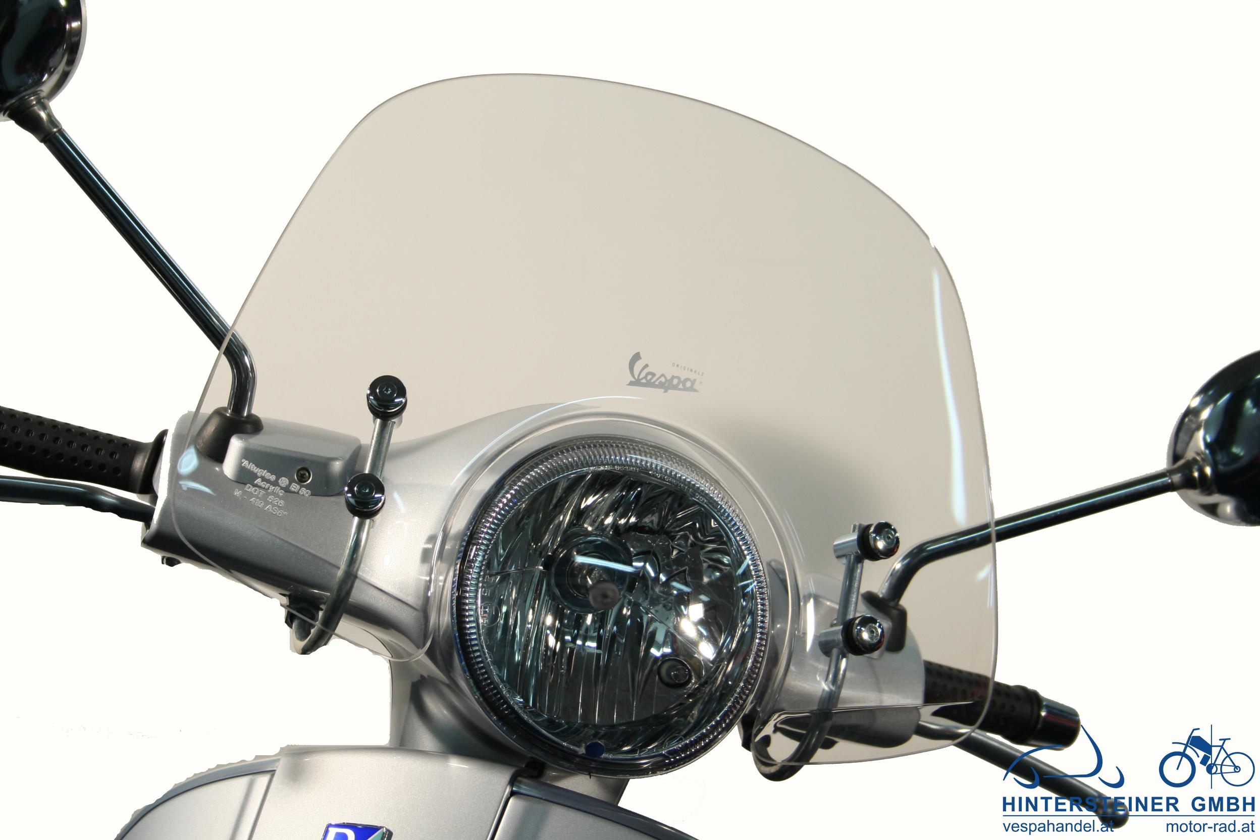 Windschild Vespa GT/S 125-300 bis 2022, 20cm hoch, klar