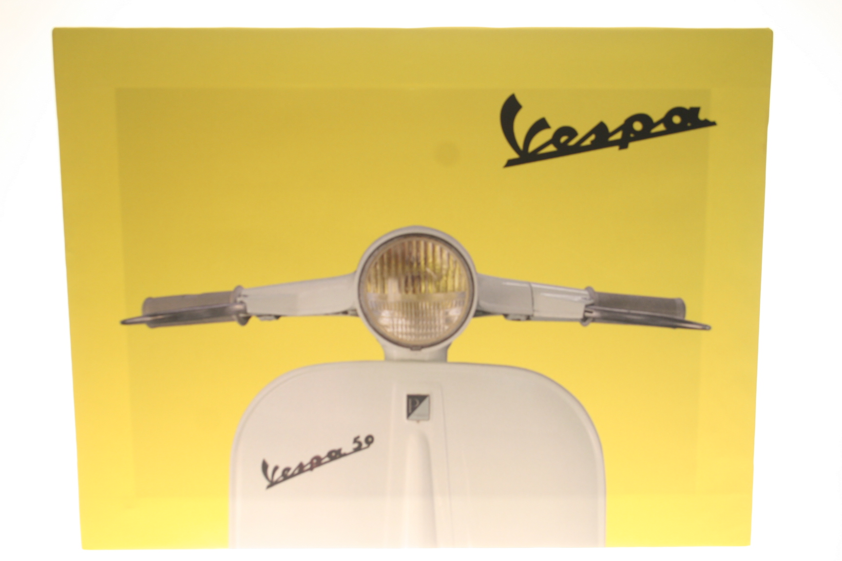 Bild Vespa 50 gelb, Kunstdruck auf Keilrahmen, 59x45cm