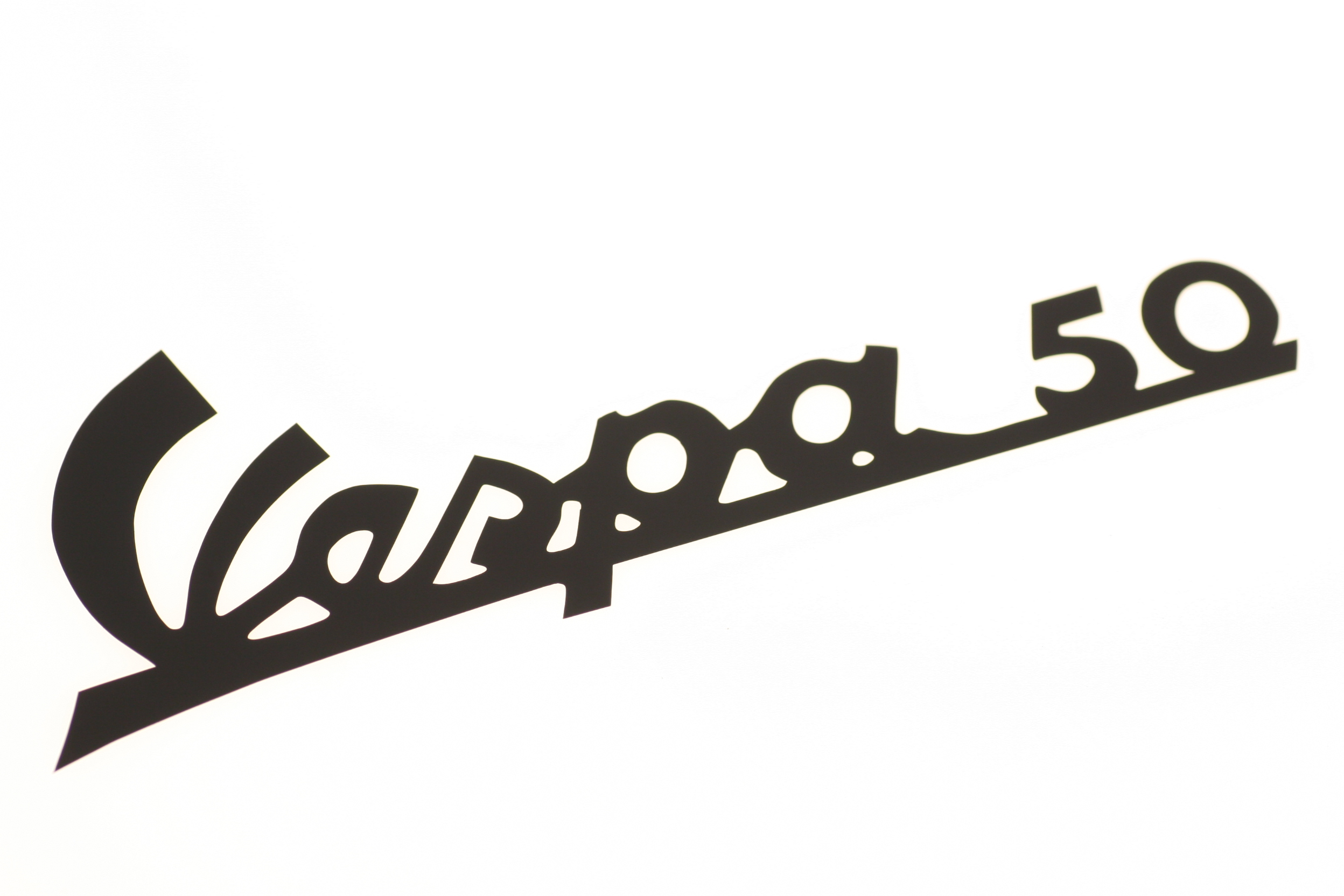 Schriftzug vorne, "Vespa 50", schwarz, zum Kleben