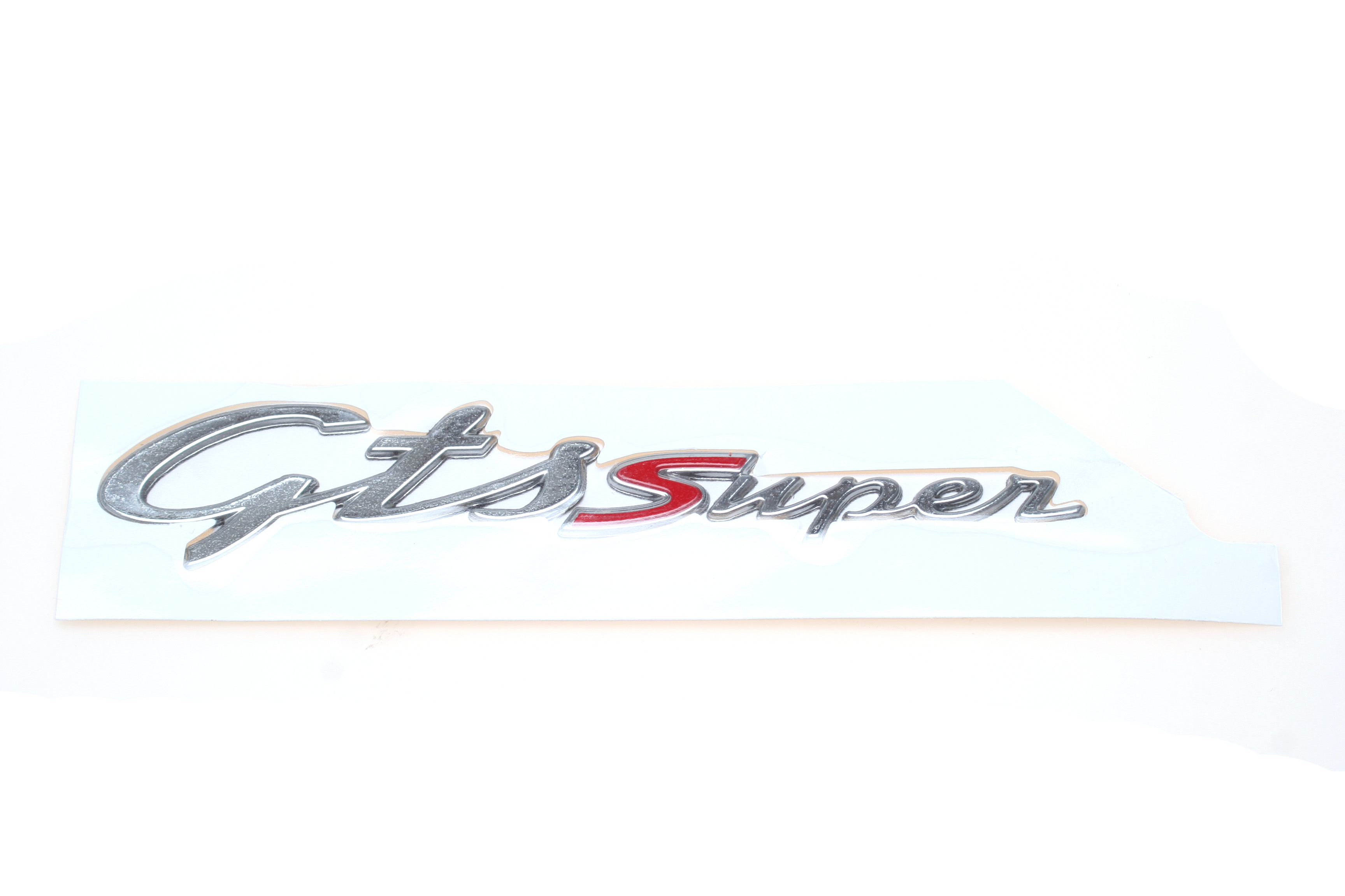 Schriftzug für Seitenhaube, rechts, "GTS Super", 2014 bis 2018, Chrom