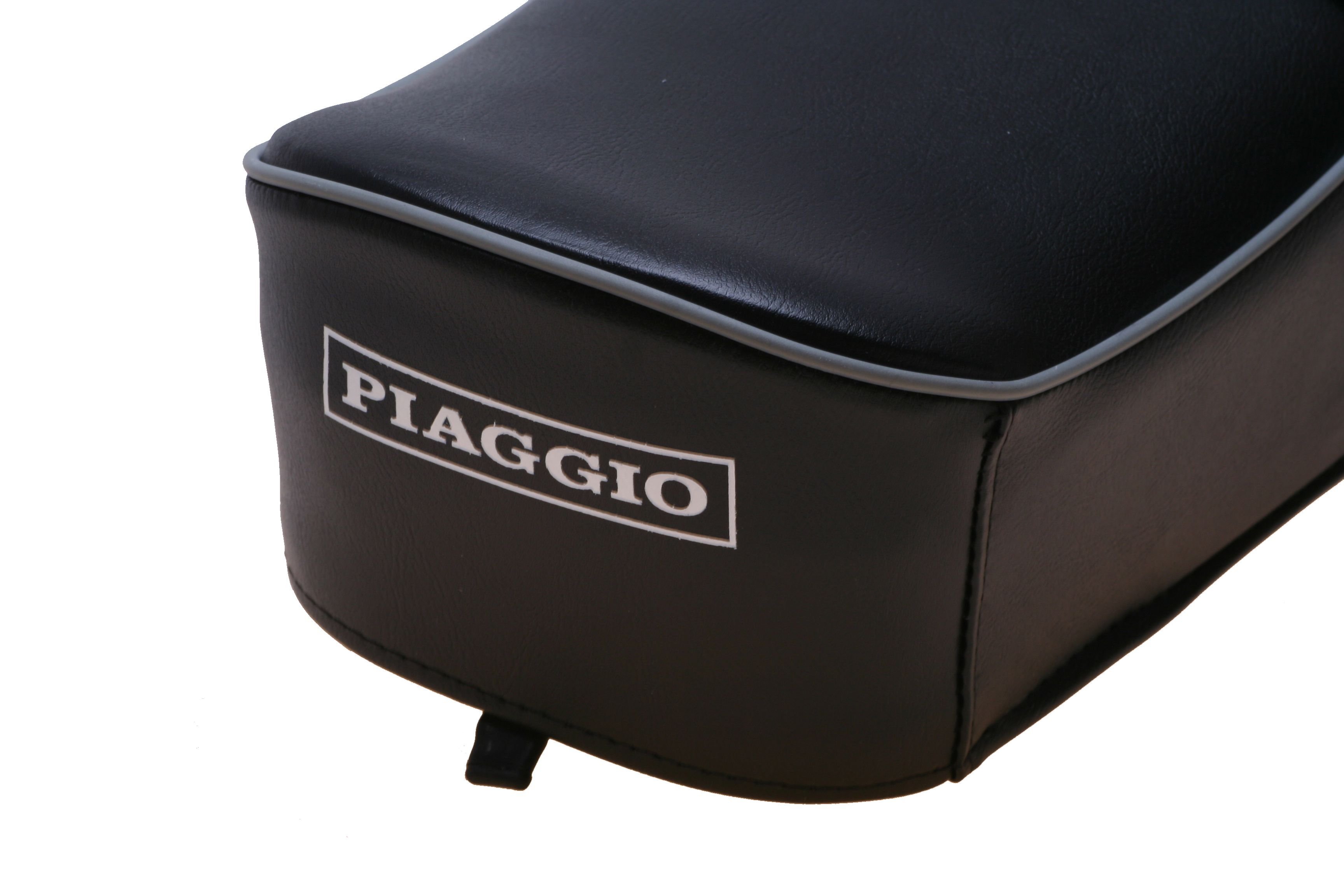 Sitzbank Primavera, V50, schwarz mit grauer Naht, Piaggio