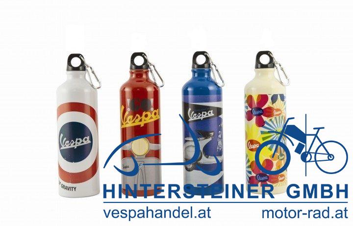 Trinkflasche Vespa, mit Karabiner, Alu, verschiedene Motive