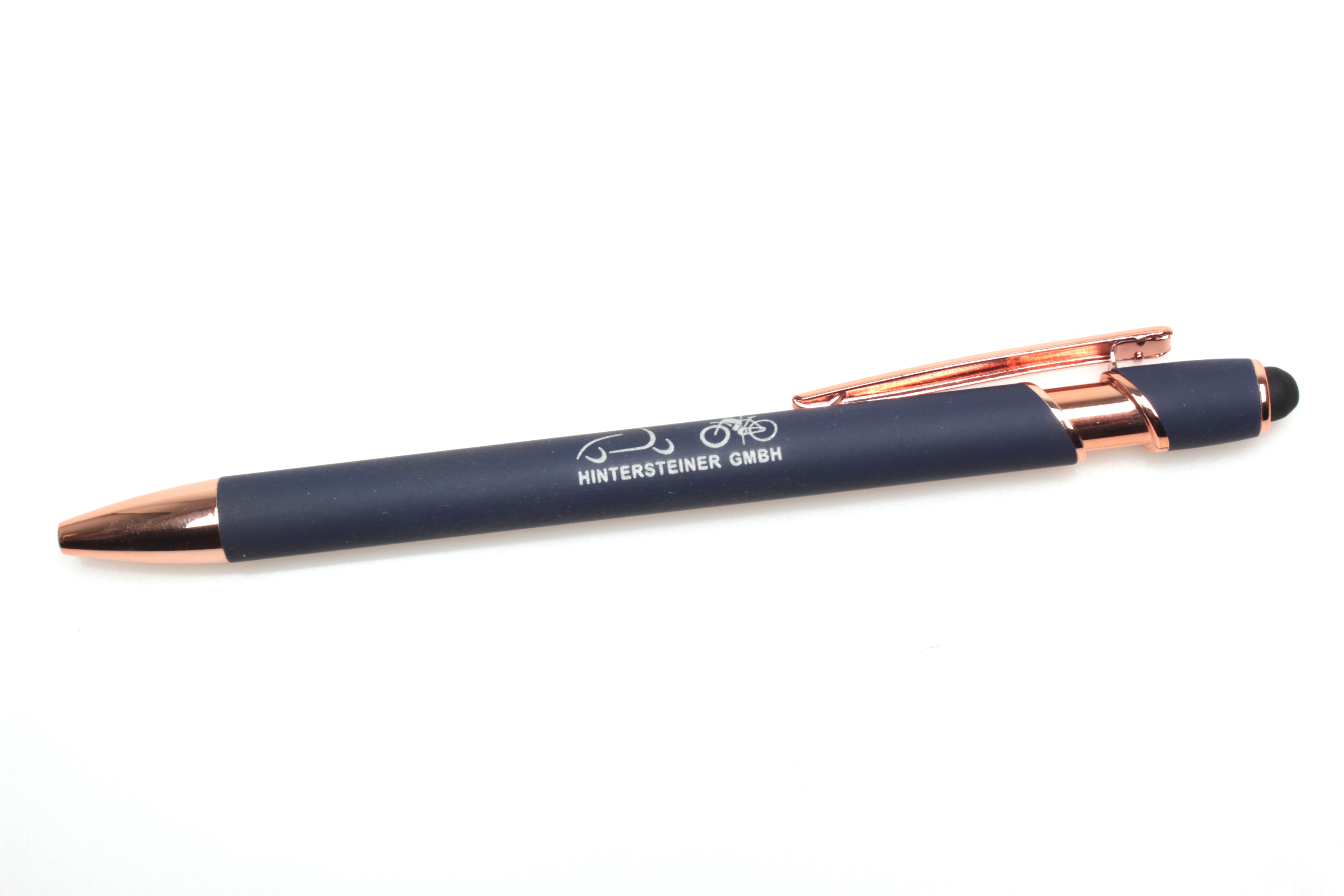 Kugelschreiber HINTERSTEINER.GMBH, blau/rosé