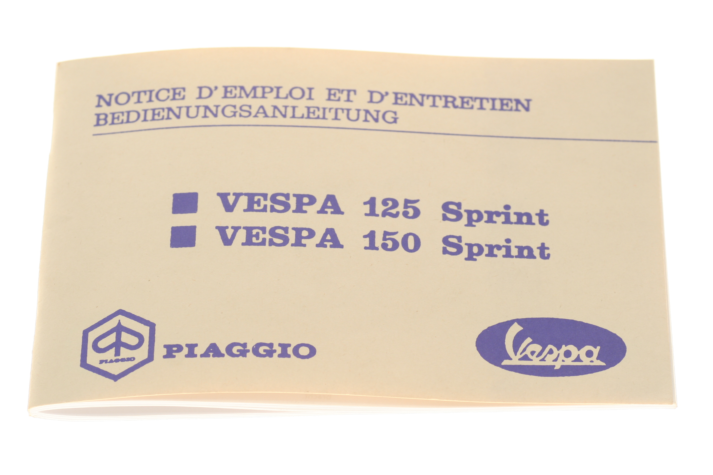 Bedienungsanleitung Vespa GL, alle 125-150 Sprint, 77 Seiten