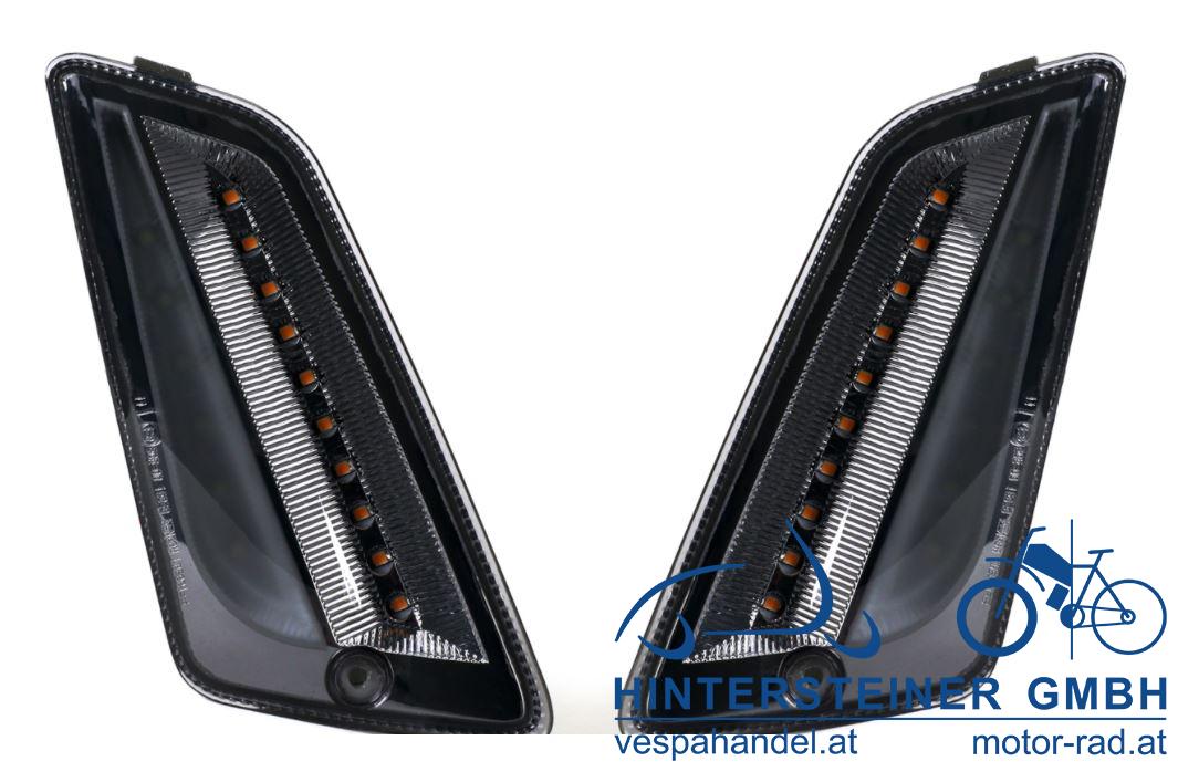Blinkerset LED, Moto Nostra, GTS/V, 2014-2022, Lauflicht, vorne, getönt