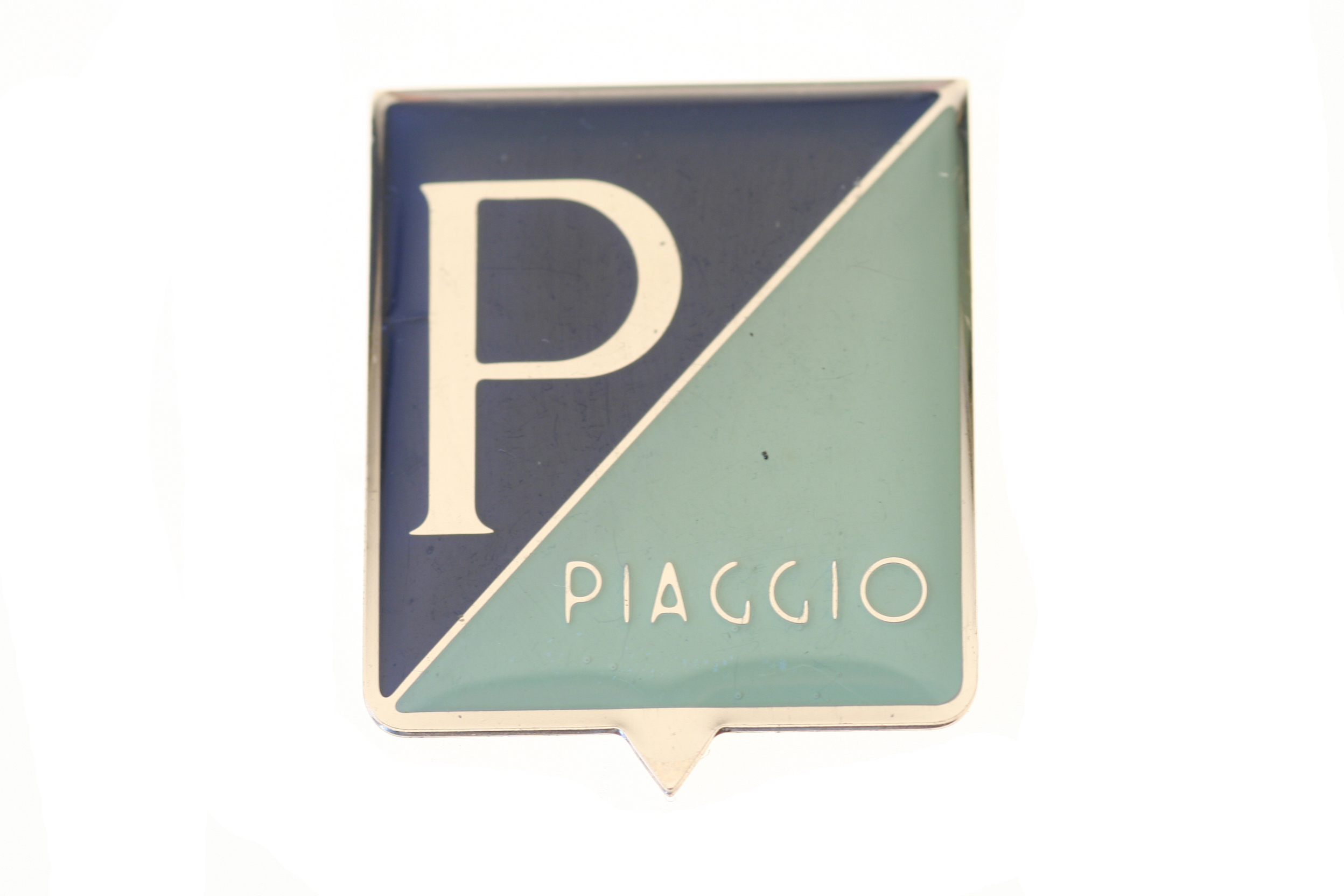 Emblem Piaggio, 4-Eck, klein, zum Kleben, Nuova, V50N