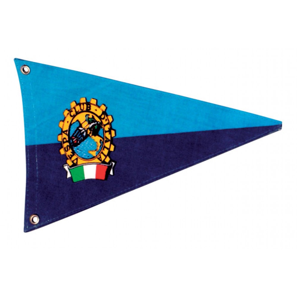 Flagge Vespa Club d'Italia, hellblau/dunkelblau, 27x26cm