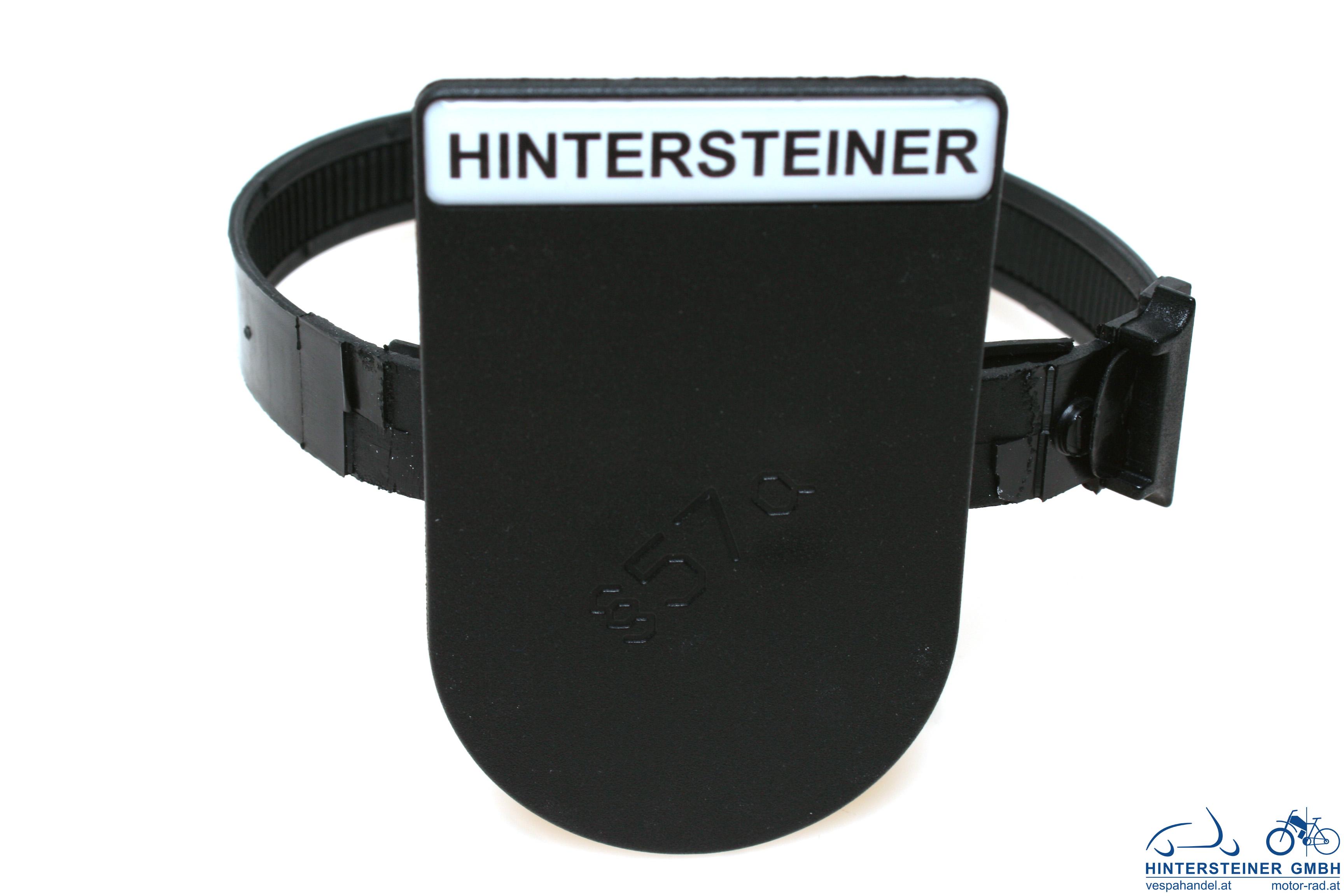 Plakettenhalter FixItEasy, "Hintersteiner"-Logo, Kunststoff