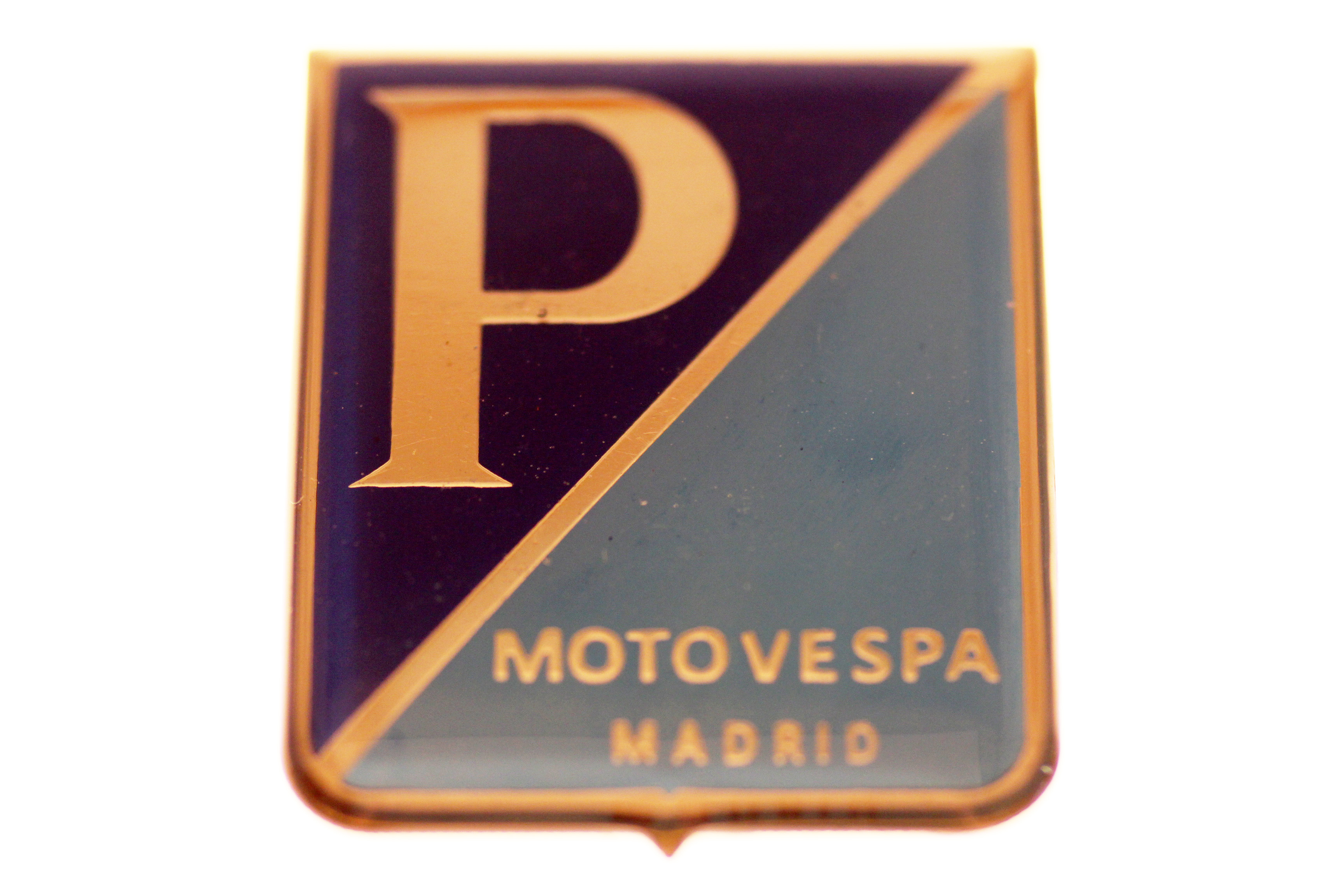 Emblem Motovespa, 4-Eck, emailliert