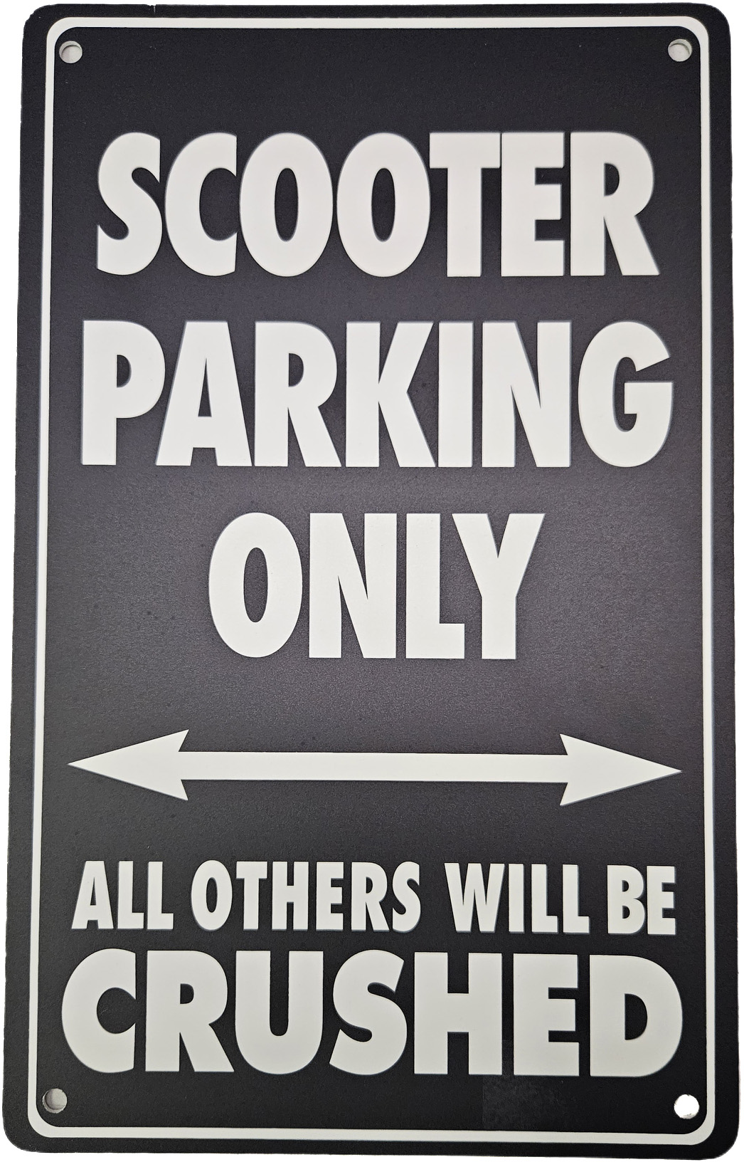 Schild "Scooter parking only", aus wetterfestem PVC, 40x25cm