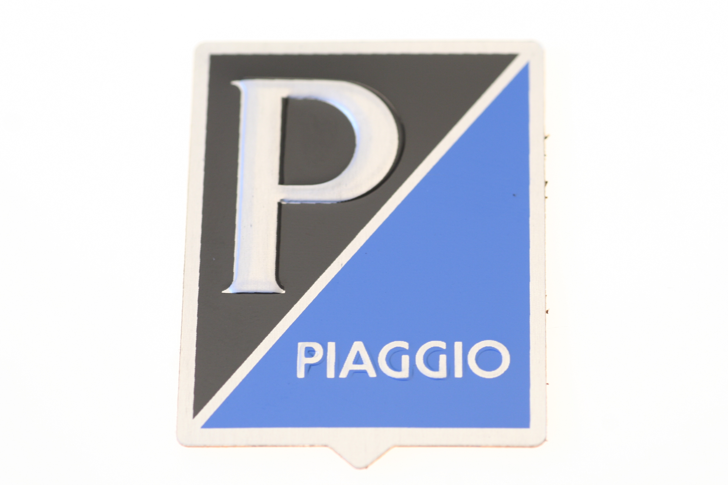 Emblem Piaggio, 4-Eck, Aluminium