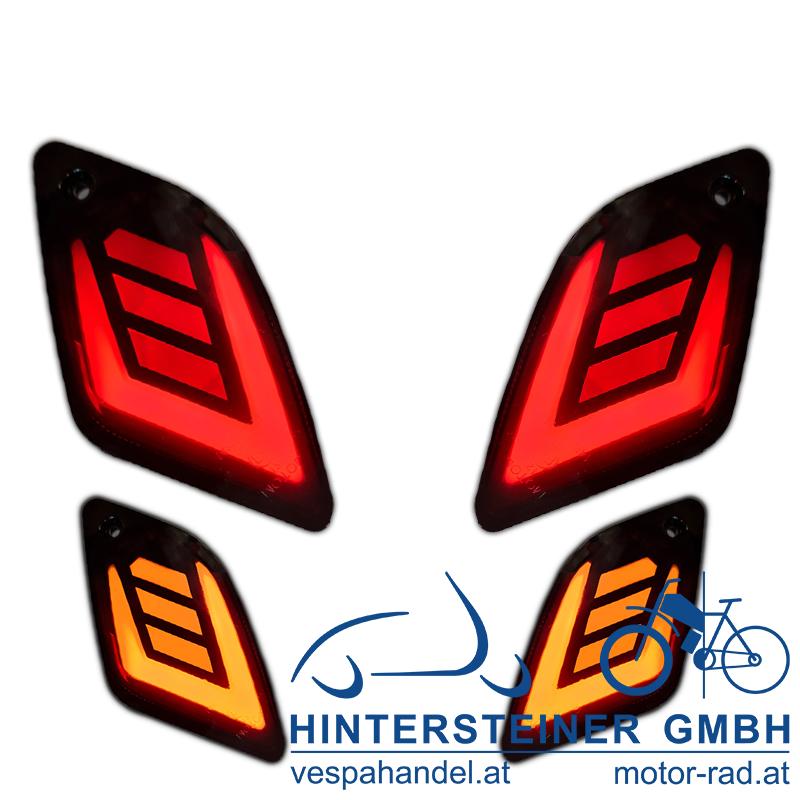 Blinkerset LED, GTS/GTV, 2014-2022, dynamische Pfeile, hinten, getönt